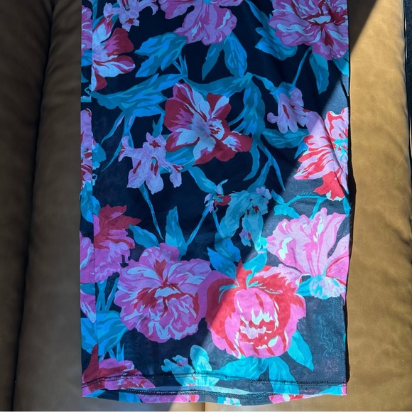 NWT AFRM mesh stretchy floral maxi dress - Picture 6 of 7